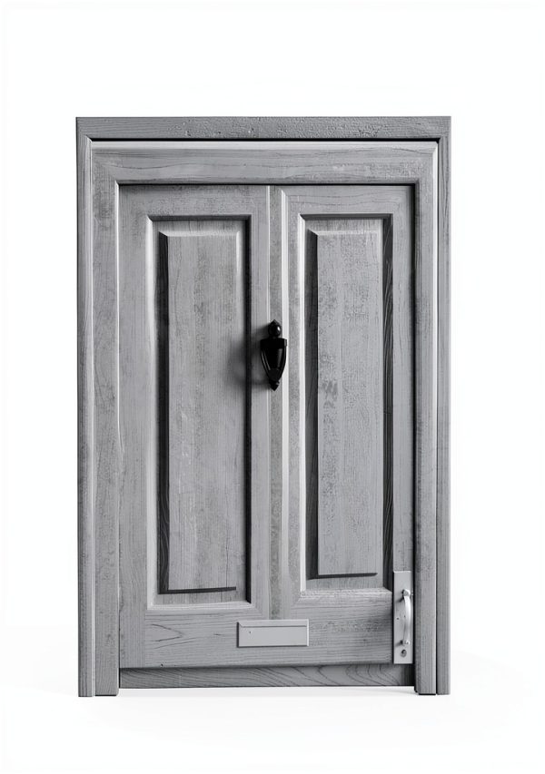 Elegant 5 Inch Matte Black Door Knocker with 180° Peephole TB SENROCA-4