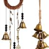 Maitys Witch Bells 2 Pieces Door Knob Hanger Witchcraft Decor Wind Chimes Positive Energy Decor Magic Home Protection Bells Handmade Clear Negative Energy Witch Door Knocker for Boho-0