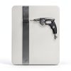 Elegant 5 Inch Matte Black Door Knocker with 180° Peephole TB SENROCA-3