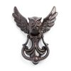 Owl Door Knocker by Earl Diamond Heavy Duty Cast Iron Rustic Black-5
