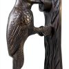 Renovators Supply Manufacturing Door Knockers for Front Door 6.5 in. Antique Brass Woodpecker Shaped Door Knocker with Mounting Hardware-0