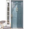 Door Knocker Taymor Satin Nickel Solid Metal 2-1/4" W x 5-1/2" H-6