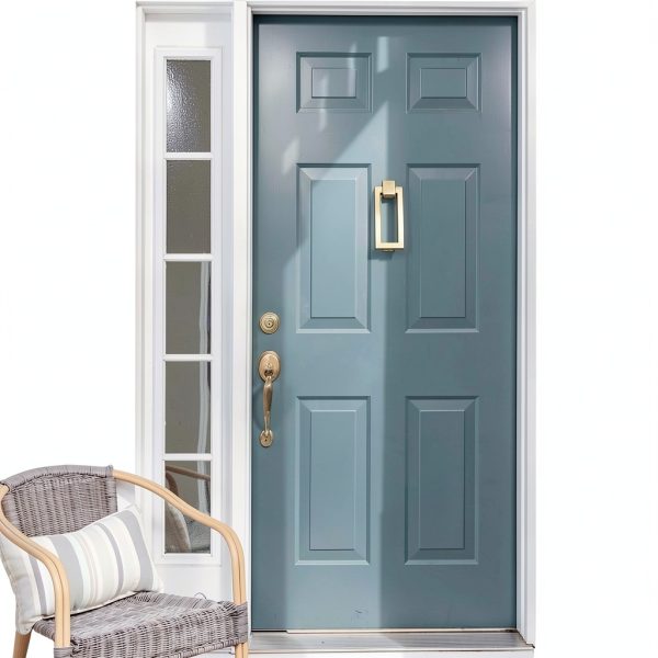 Door Knocker Taymor Satin Nickel Solid Metal 2-1/4" W x 5-1/2" H-6