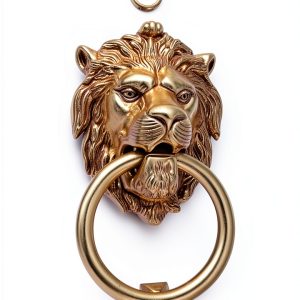 Authentic Vintage Brass Lion Door & Gate Knocker Handle Pull Door Accessories Home Decor-0