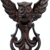 Owl Door Knocker by Earl Diamond Heavy Duty Cast Iron Rustic Black-0