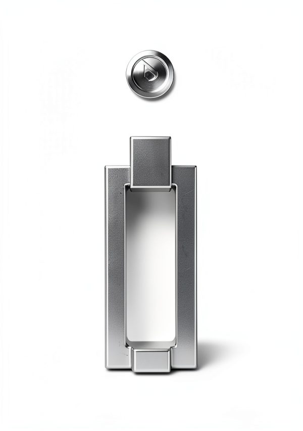 Door Knocker Taymor Satin Nickel Solid Metal 2-1/4" W x 5-1/2" H-7