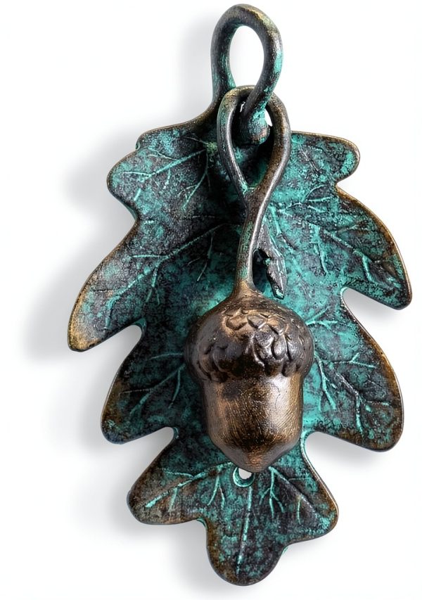 Acorn and Oak Leaf Doorknocker SPI Home Aluminum Verdigris Bronze 7" H-1