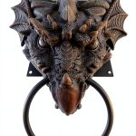 Pacific Giftware Gothic Dragon Door Knocker Cast Iron Finish-0