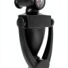 Elegant 5 Inch Matte Black Door Knocker with 180° Peephole TB SENROCA-0