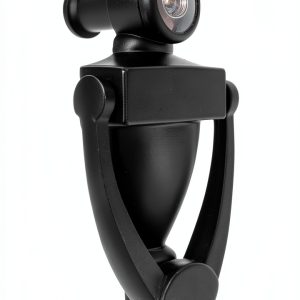 Elegant 5 Inch Matte Black Door Knocker with 180° Peephole TB SENROCA-0