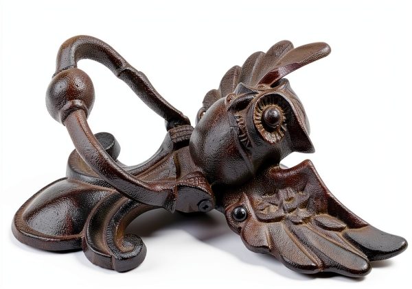 Owl Door Knocker by Earl Diamond Heavy Duty Cast Iron Rustic Black-2