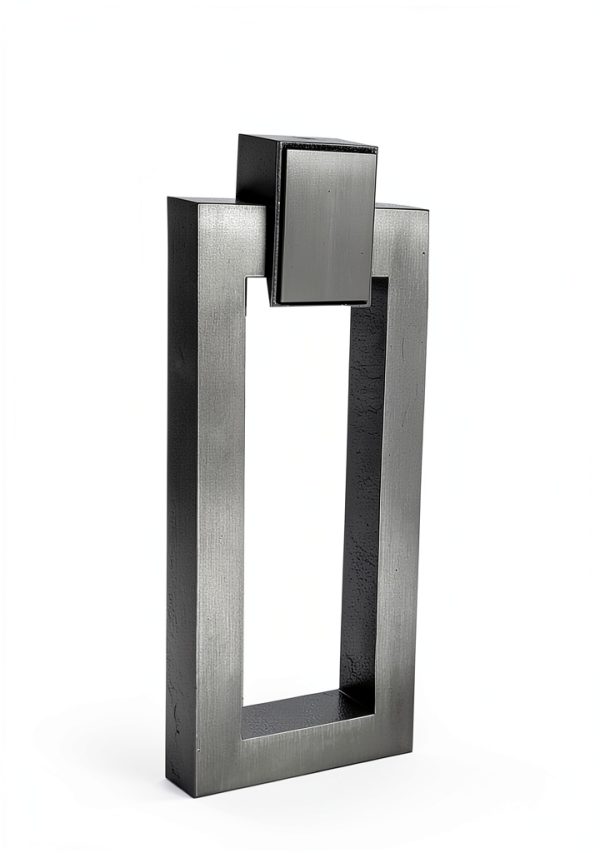 Door Knocker Taymor Satin Nickel Solid Metal 2-1/4" W x 5-1/2" H-3