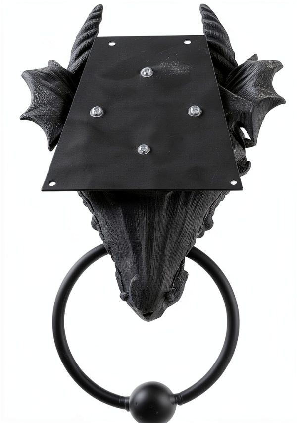 Pacific Giftware Gothic Dragon Door Knocker Cast Iron Finish-3