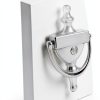 QCAA Solid Brass Door Knocker, 7", with 160 Degree Glass Len Door Viewer (UL Listed), Satin Nickel, 1 Pack-5