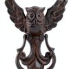 Owl Door Knocker by Earl Diamond Heavy Duty Cast Iron Rustic Black-1