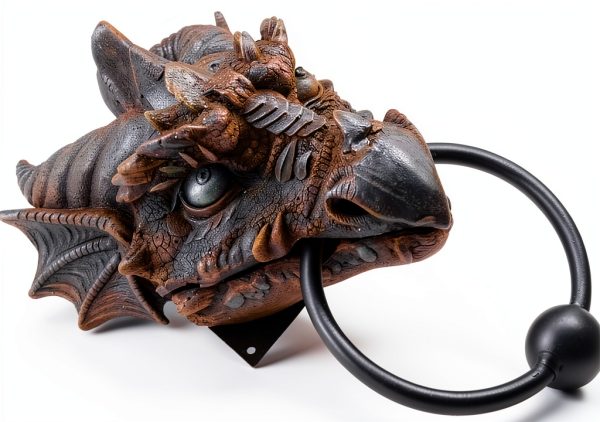 Pacific Giftware Gothic Dragon Door Knocker Cast Iron Finish-1