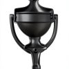 QCAA Solid Brass Door Knocker 7" Matte Black, Wall Mount, Antique-2
