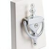 QCAA Solid Brass Door Knocker, 7", with 160 Degree Glass Len Door Viewer (UL Listed), Satin Nickel, 1 Pack-4