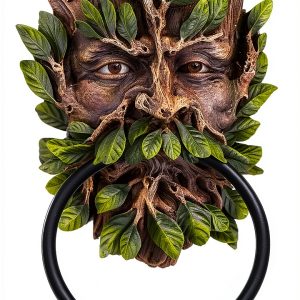 Celtic Greenman Door Knocker by Treasures Stones Crystals Iron Resin-0