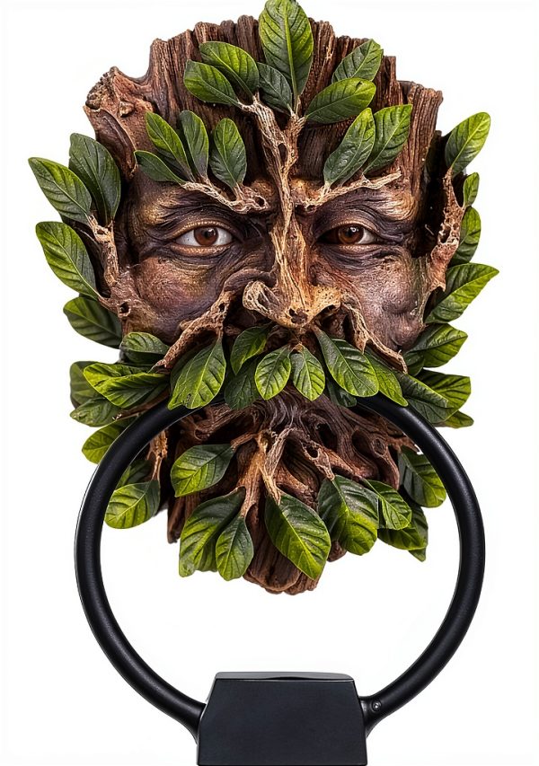 Celtic Greenman Door Knocker by Treasures Stones Crystals Iron Resin-0