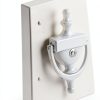 QCAA Solid Brass Door Knocker, 7", with 160 Degree Glass Len Door Viewer (UL Listed), Satin Nickel, 1 Pack-3
