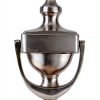 Solid Brass Door Knocker SKANDH Victorian Satin Nickel 8 Inch-0