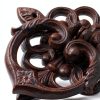 Black Antique Front Door Knocker with Cast Iron Petal Leaf Design-2