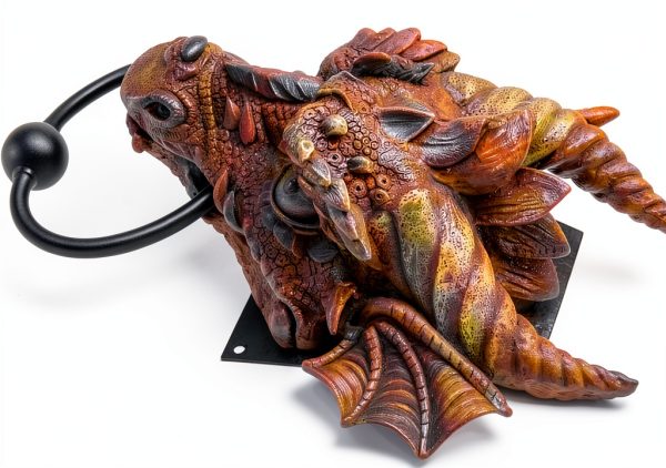 Pacific Giftware Gothic Dragon Door Knocker Cast Iron Finish-2
