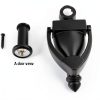 Elegant 5 Inch Matte Black Door Knocker with 180° Peephole TB SENROCA-2